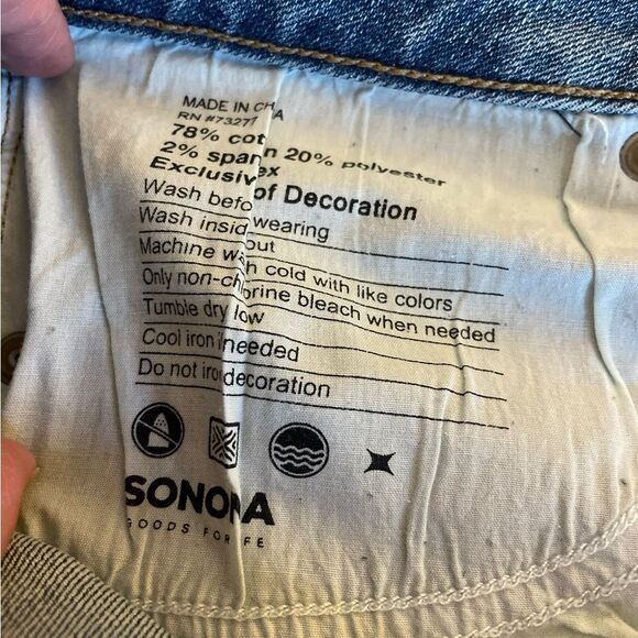Sonoma Ankle Skinny Jeans Mid Rise Womens Size 10 New With Tags Distressed Plaid - Picture 9 of 12